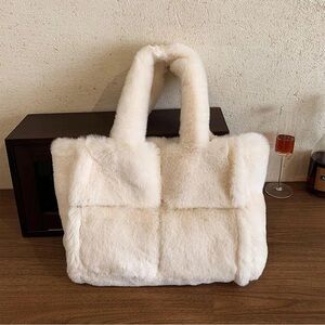 Fluffy Tote Bag with Spacious Design